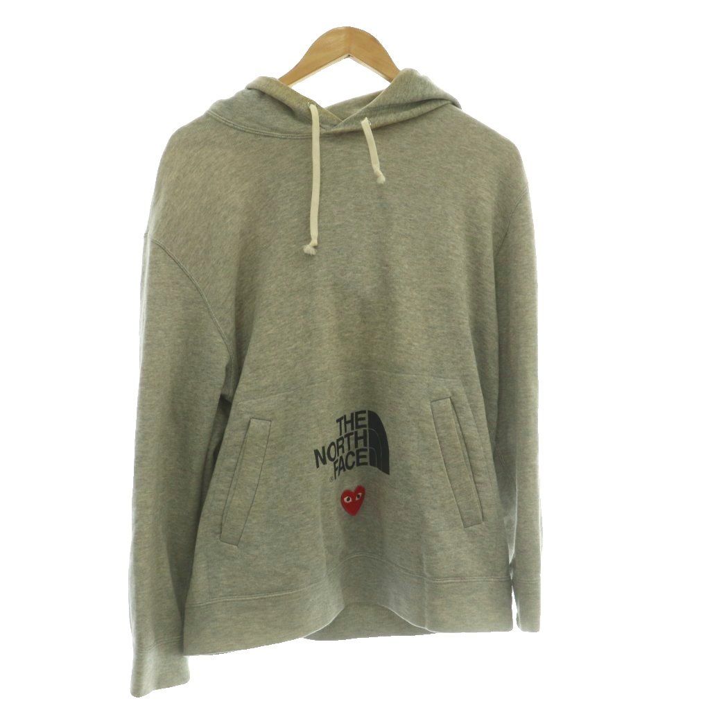 プレイコムデギャルソン PLAY COMME des GARCONS × THE NORTH FACE プルオーバーパーカー L グレー /SS ■OS