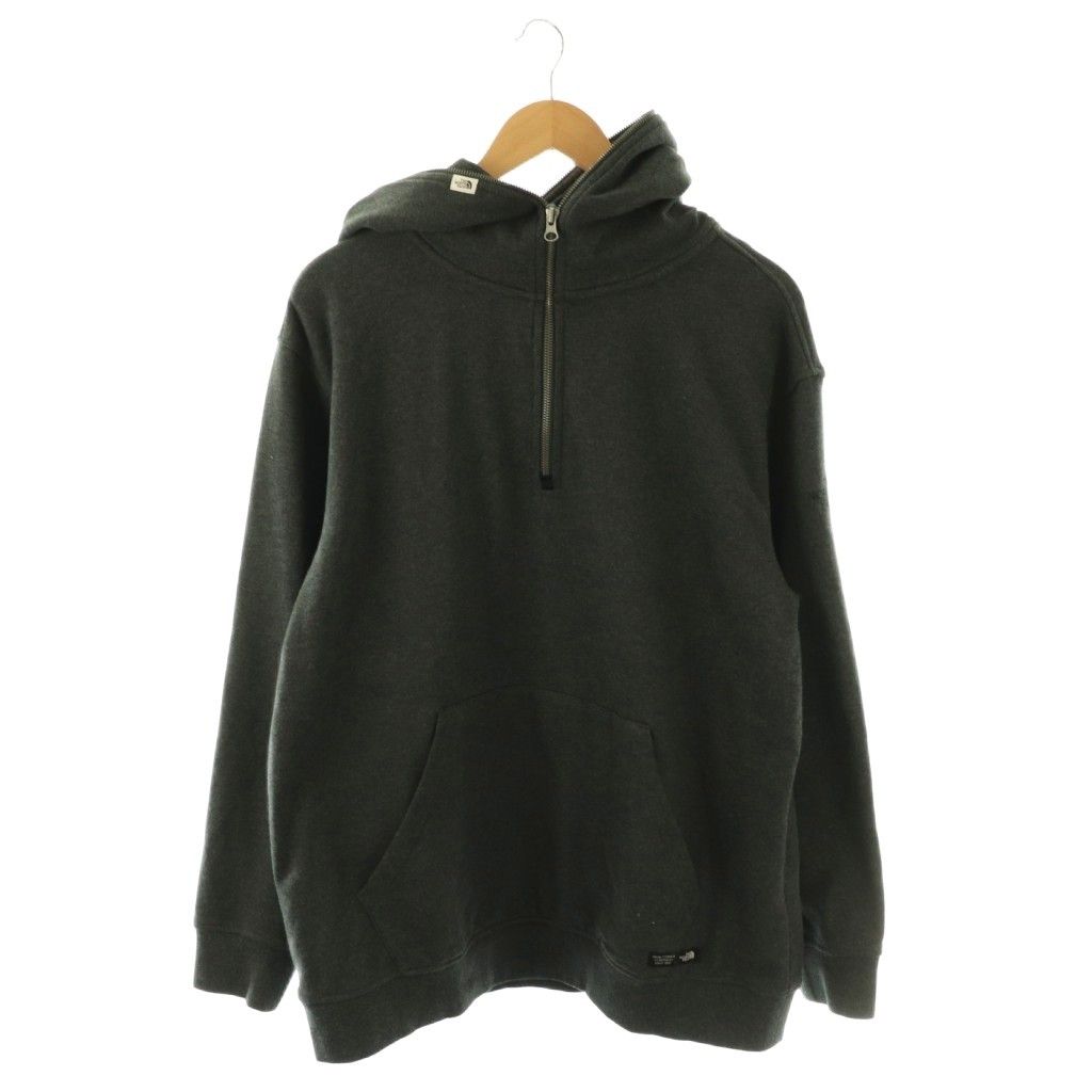 ザノースフェイス ホワイトレーベル THE NORTH FACE WHITE LABEL パーカー スウェット ハーフジップ プルオーバー 裏毛 L グレー /DF ■GY12