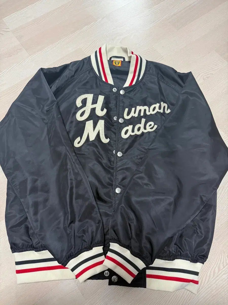 HUMAN MADE ヒューマンメイド ナイロン スタジアム ジャケット ブラック