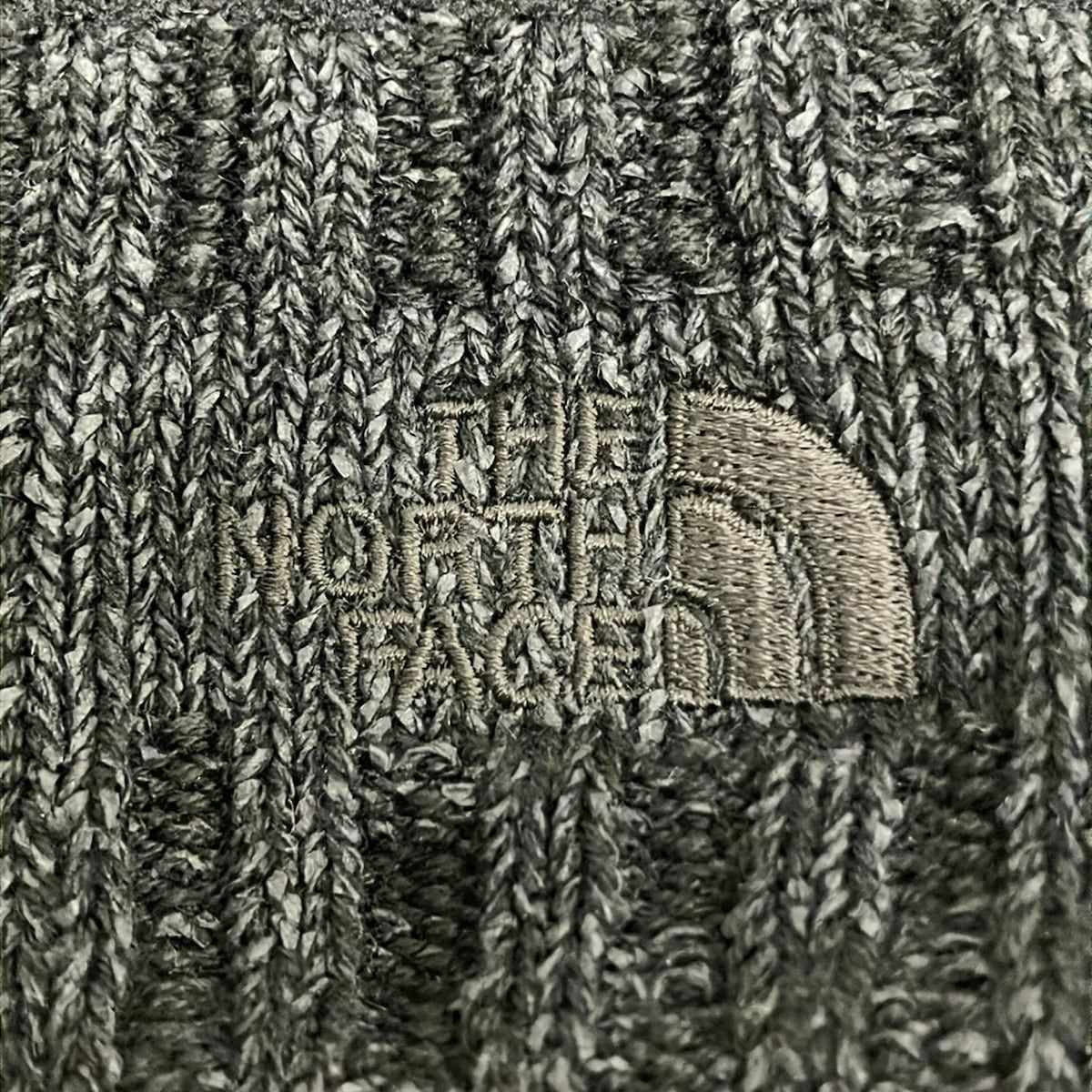 THE NORTH FACE(ノースフェイス) ニット帽 FREE美品 - 黒×ダークグレー コットン