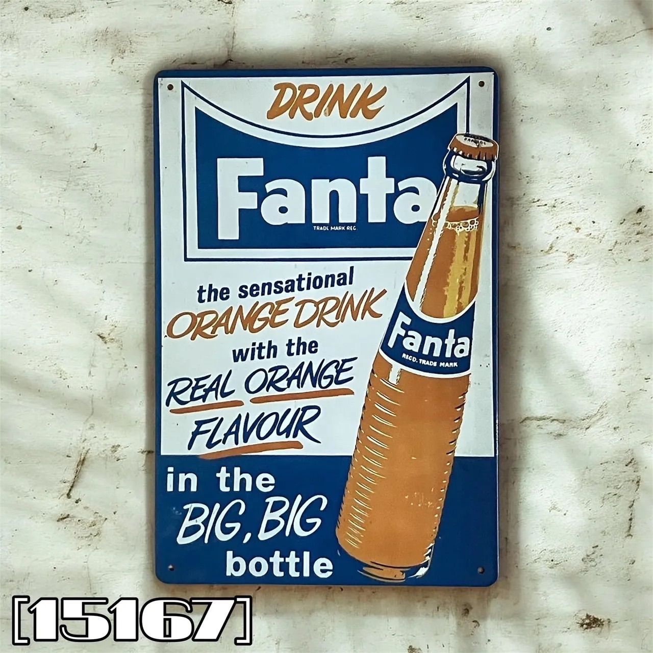 15167］ブリキ看板 ファンタ FANTA 炭酸飲料 ソフトドリンク