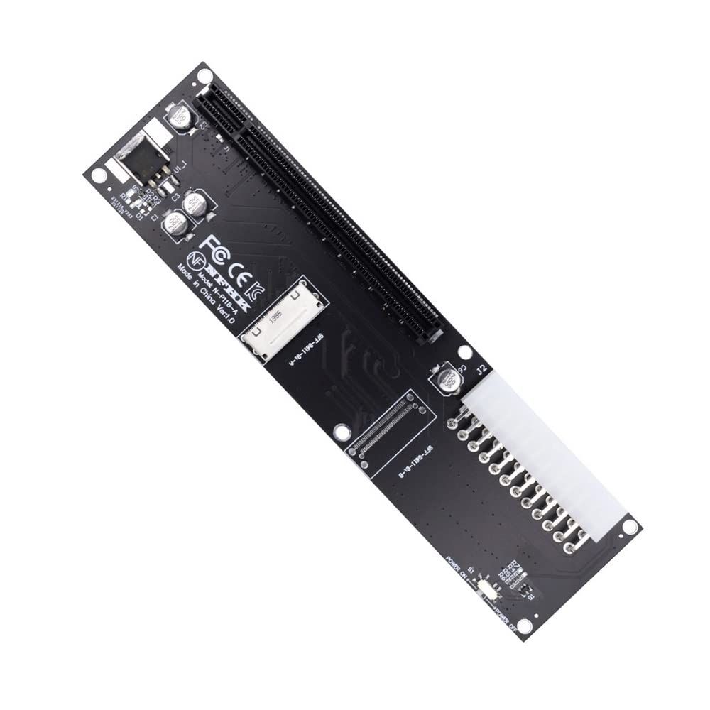 xiwai Oculink SFF-8612 8611 8X~16x PCIE PCI-Expressアダプター ATX 24ピン電源ポート付き メインボードグラフィックスカード用