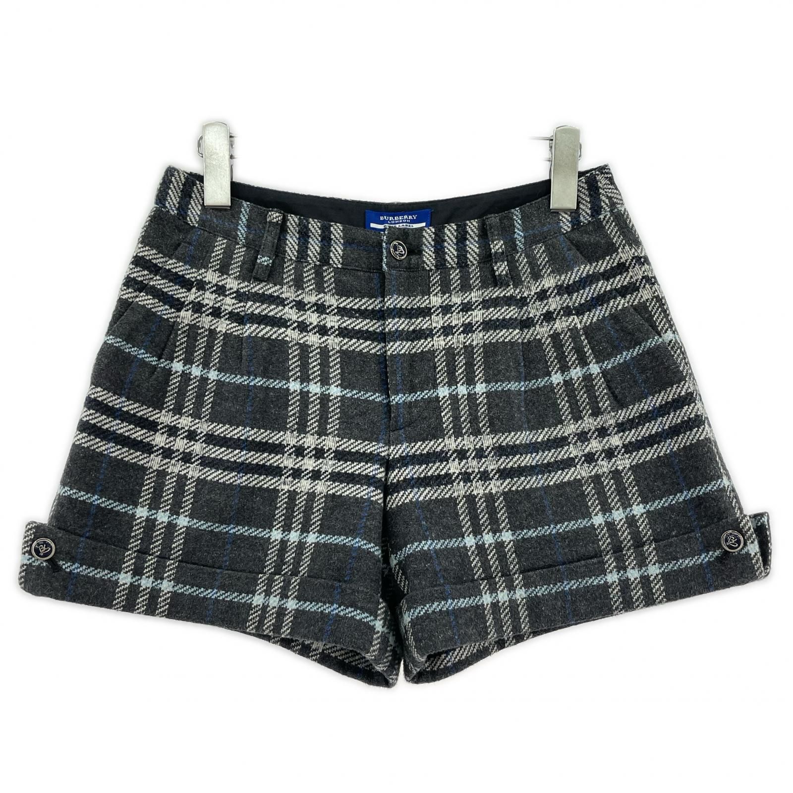BURBERRY BLUE LABEL バーバリーブルーレーベル チェックショートパンツ size36/グレー