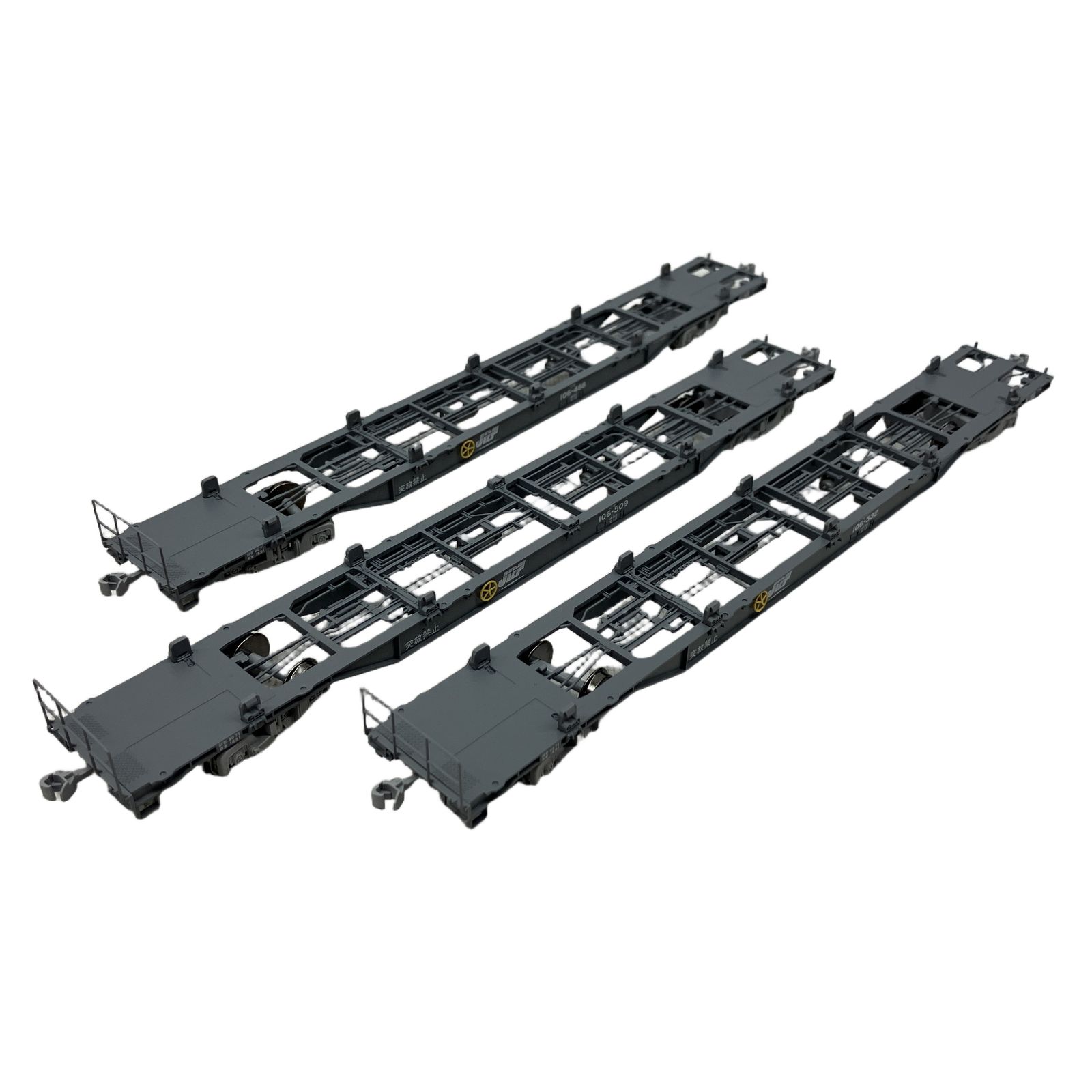 TOMIX HO-718 JR貨車 コキ106形 グレー コンテナなし 3点セット HOゲージ 鉄道模型 トミックス 中古 良好 C11202597