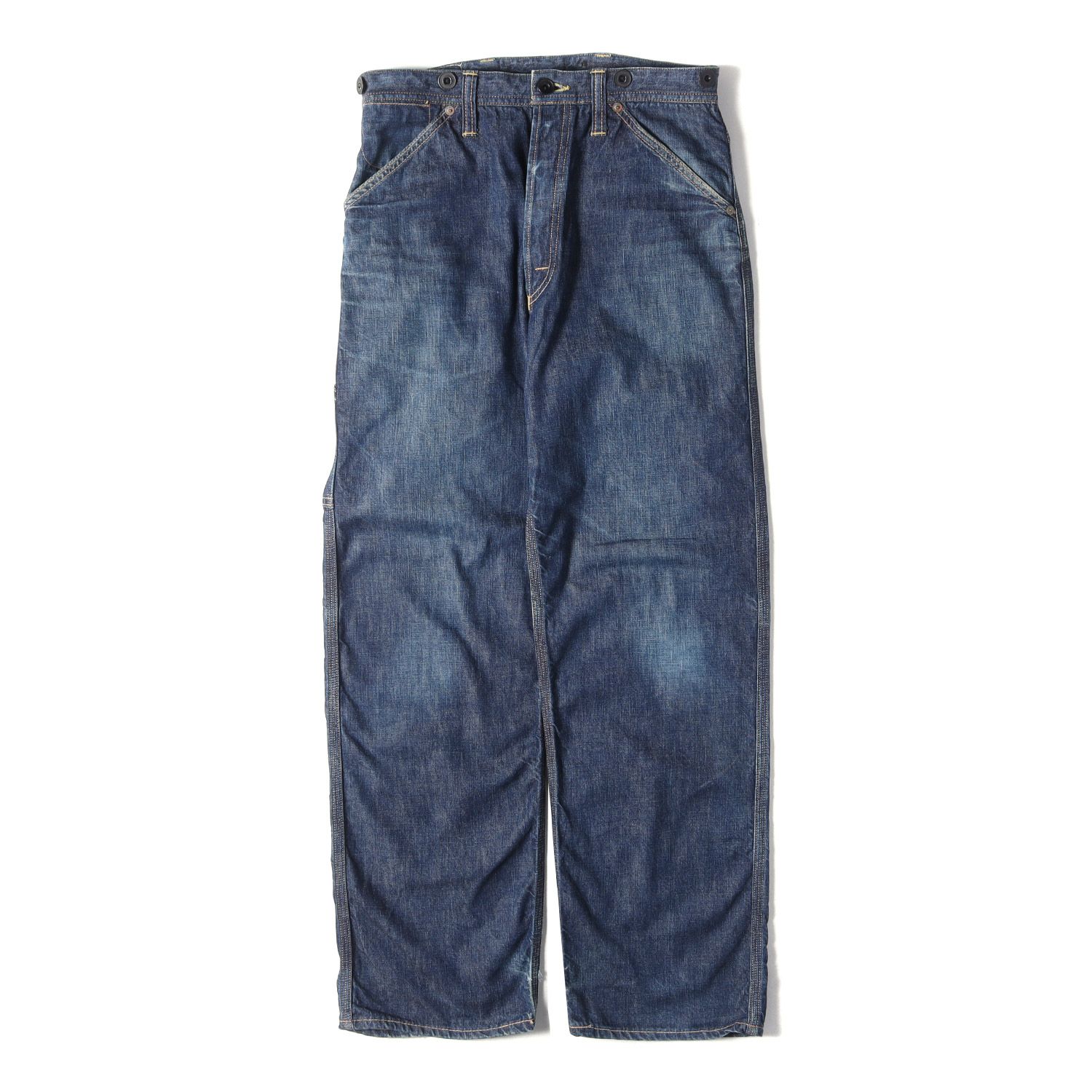 FREEWHEELERS フリーホイーラーズ パンツ インディゴ サイズ:28×32 | シンチバック付き ワーク デニムパンツ (UNION SPECIAL OVERALLS) | ボトムス ジーンズ ジーパン【メンズ】【中古】