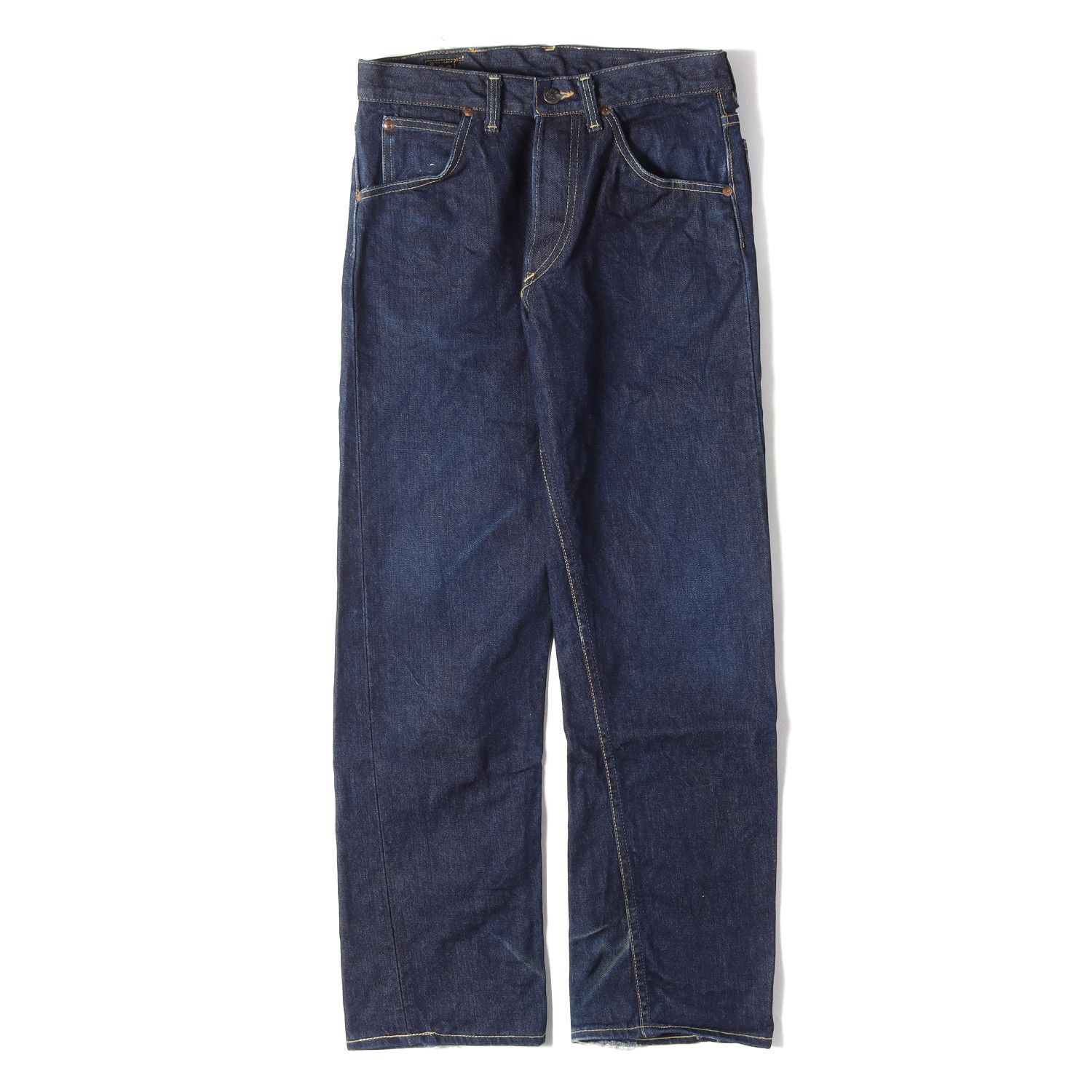 WAREHOUSE ウエアハウス パンツ インディゴ サイズ:28 | 濃紺 | Lee 1960年代 サイド黒タグ 復刻モデル 101B カウボーイ デニムパンツ | 日本製 ボトムス ジーンズ ジーパン【メンズ】【中古】
