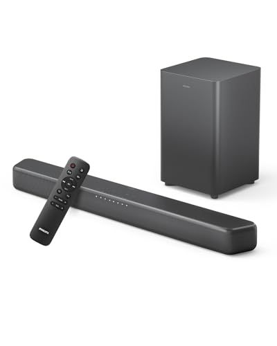 Philips(フィリップス) サウンドバー テレビ用 スピーカー 240Wハイパワー Bluetooth5.4搭載 Soundbar Dolby Digital plus DTS Virtual:X 立体音響技術 ワイヤレスサブウーファー付 2b1150d7