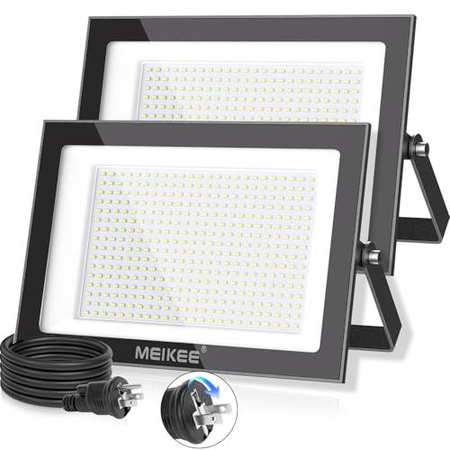 MEIKEE【200W 超曝光 2個セット】led 投光器 作業灯 看板灯 夜間工事 昼光色 駐車場灯 省エネ 豪雨対応 工場 IP66防水 体育館用 倉庫照明 防犯灯 屋外作業 屋内屋外 設置可能 BBQ用 6500K 20000LM 20 c806ef51