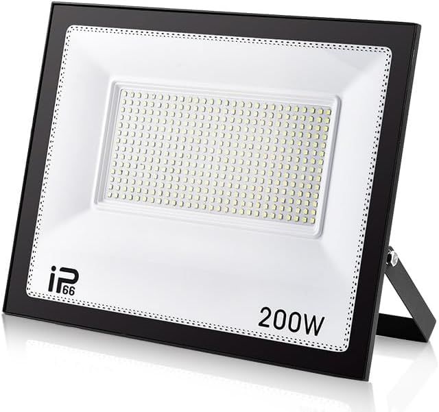 200W IP66防水 LED 投光器 作業灯26000LM 2600W相当 フラッドライト 省エネ 高輝度 アース付きプラグ PSE適合 1.8Mコード ワークライト 駐車場灯 看板灯 工場 倉庫照明 体育館 ガレージライト 街路灯 昼光色 f6e02957