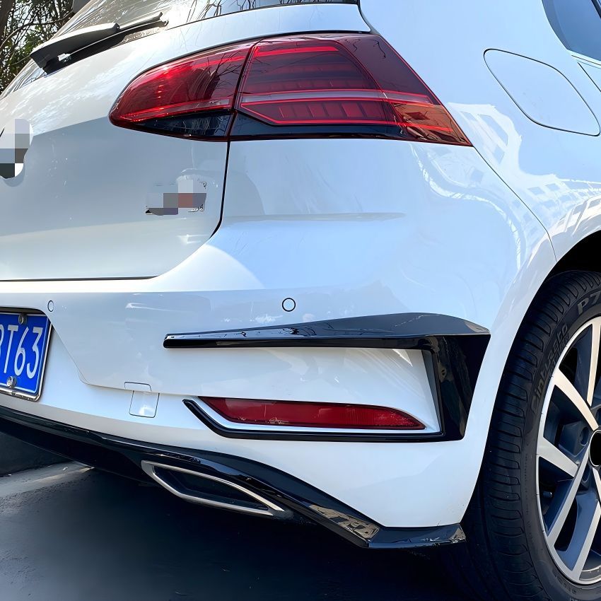 フォルクスワーゲン Volkswagen ゴルフ7.5 Golf 7.5 2016-2019 リアバンパー用 R400 リアエアロフィン ABS製 外装アクセサリー 後部装飾 スポーティー 立体感アップ フィット感重視 ドレスアップ リアビュー印象チェンジ