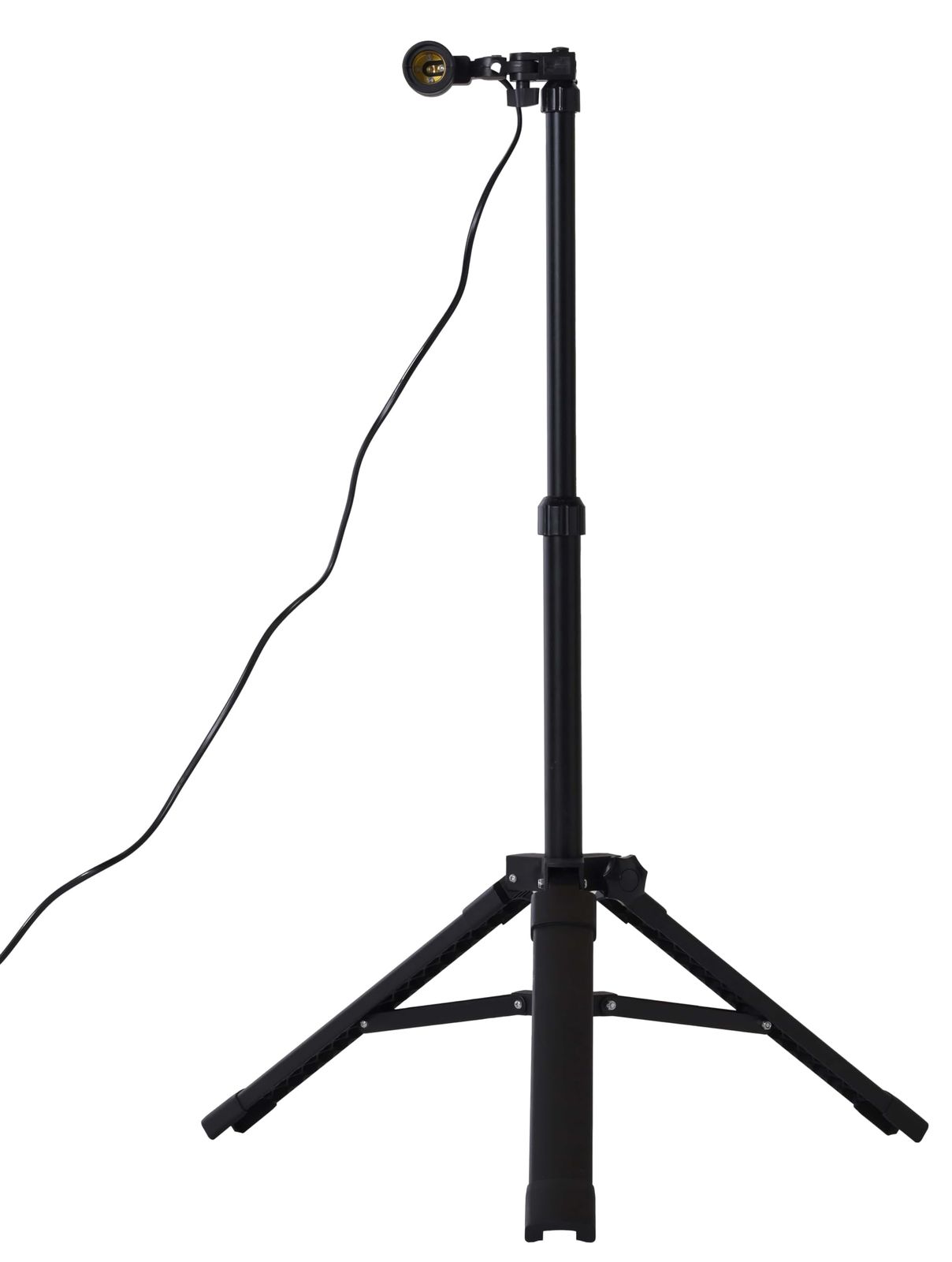 山善(YAMAZEN) ライト用三脚スタンド E26 各種照明器具取付可 146cm 折りたたみ 角度調節 縦横取付可 コード長1.7m 電源スイッチ式 屋内用 ライトスタンド 三脚 作業灯 ガレージライト LEDライト SSG-70Bas 4ac31869