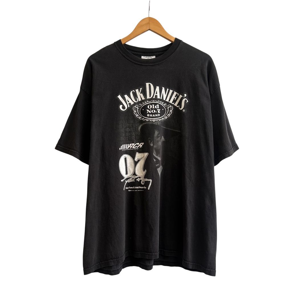 ~00s メキシコ製 HASE AUTHENTICS JACK DANIEL'S ジャックダニエル 黒Tシャツ ブラック SIZE 2XL NO.T430
