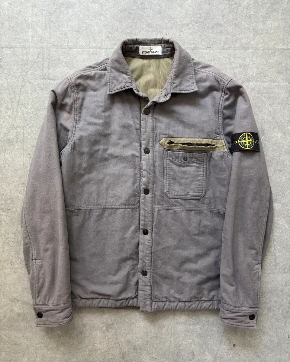 STONE ISLAND ストーンアイランド チャコール COLOR ワッペン シャツ ジャケット