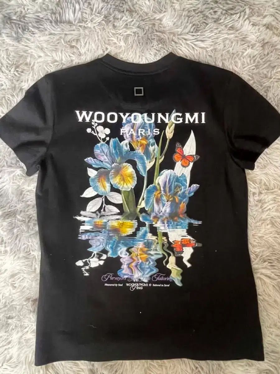 WOOYOUNGMI ウーヨンミ フラワー バックロゴ 半袖Tシャツ