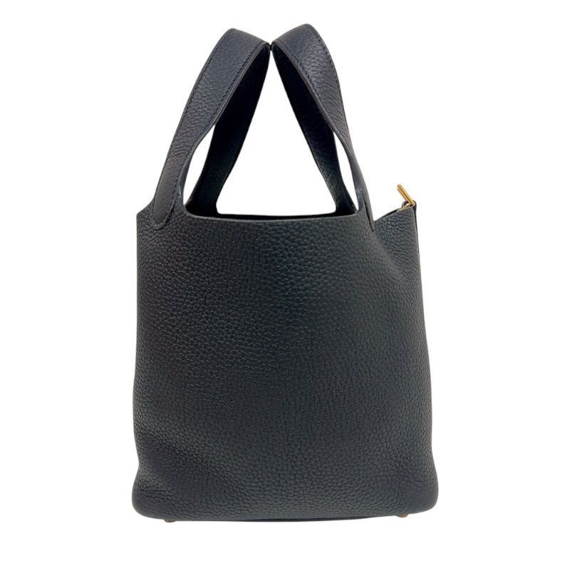 エルメス HERMES ピコタンロックPM W刻印 (2024年製) ブラック/ゴールド金具 トリヨンクレマンス レディース ハンドバッグ