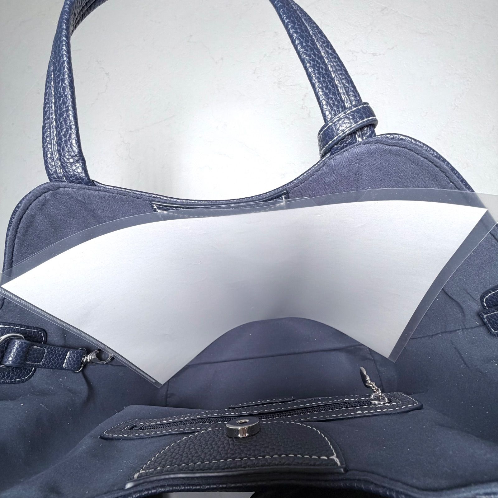 極美品】Kitamura ハンドバッグ ネイビー 2way 3点セット キタムラ 合 