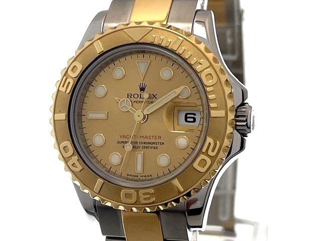 ROLEX ロレックス ヨットマスター29 169623 腕時計 K18イエローゴールド K18YG/ステンレススチール シャンパン文字盤 自動巻き レディース【中古】【472】
