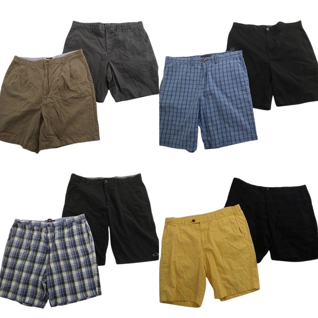古着卸 まとめ売り ブランドMIX ショートパンツ 8枚セット ( メンズ 38/40 ) オークリー チャップス トミーヒルフィガー 中古 古着 NE6178