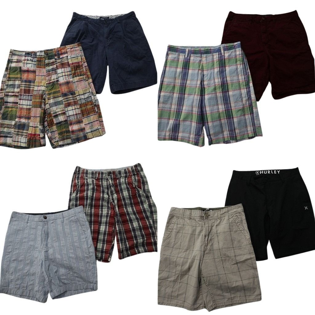 古着卸 まとめ売り ブランドMIX ショートパンツ 8枚セット ( メンズ 34 ) トミー アメリカンイーグル ノーティカ Hurley 中古 古着 NE6211
