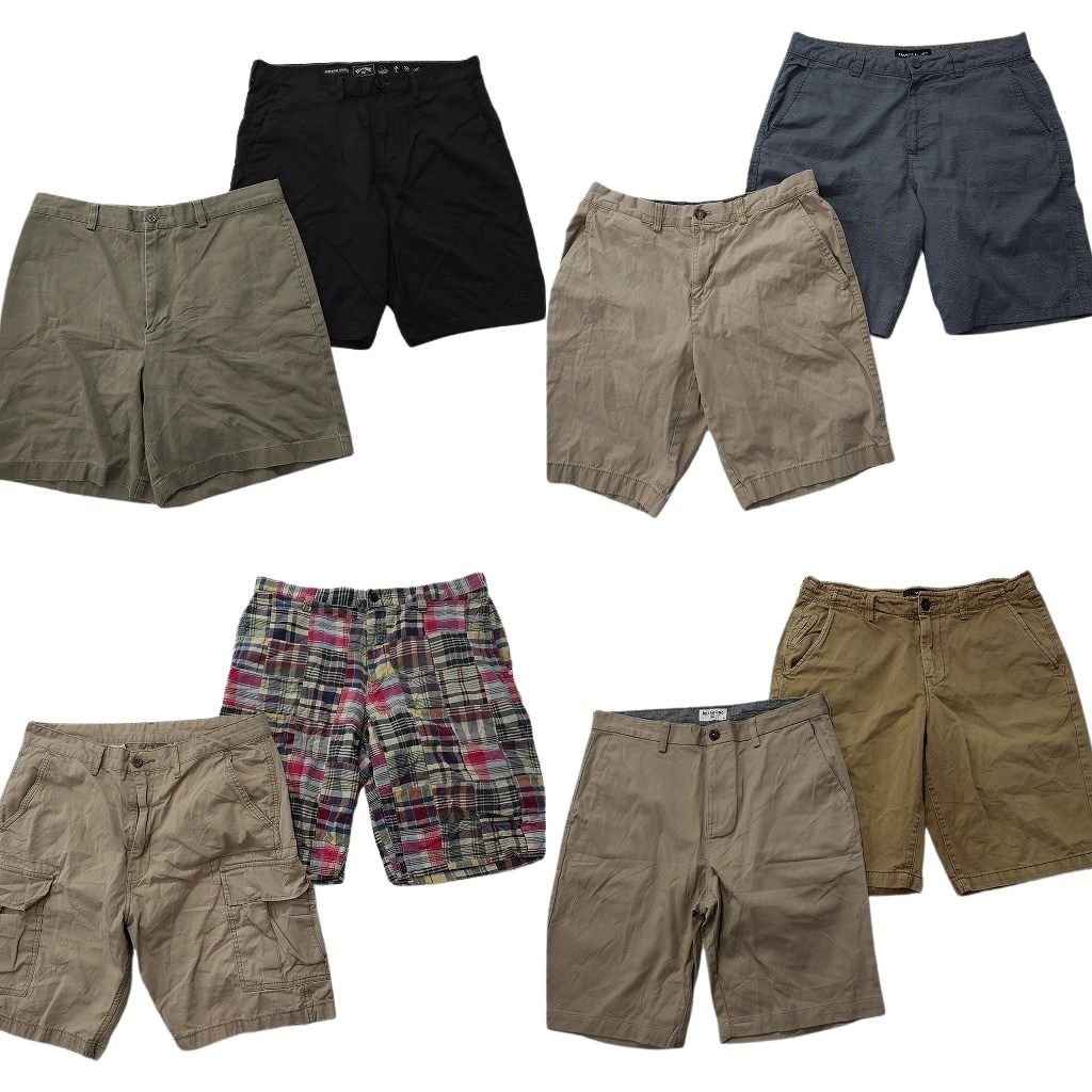 古着卸 まとめ売り ブランドMIX ショートパンツ 8枚セット ( メンズ 34 ) J.CREW リーバイス トミーヒルフィガー 中古 古着 NE6214