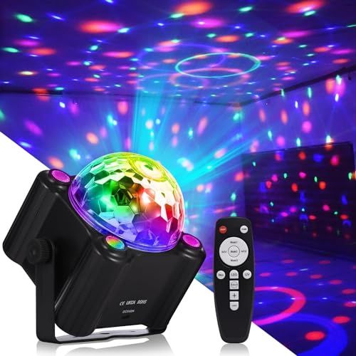 【新品】ミラーボール 音声起動 ディスコライト パーティーライト、UVライト,ステージライト RGB多色変化 舞台照明 ダンスパーティー用 誕生日 カラオケ クリスマス ウェディング ショー クラブ 装飾 24a9ff6b