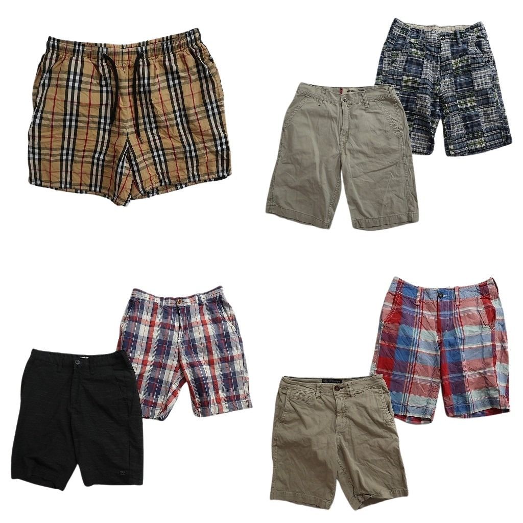 古着卸 まとめ売り ブランドMIX ショートパンツ 7枚セット ( メンズ 29/30 ) トミー アメリカンイーグル バーバリー 中古 古着 NE6227