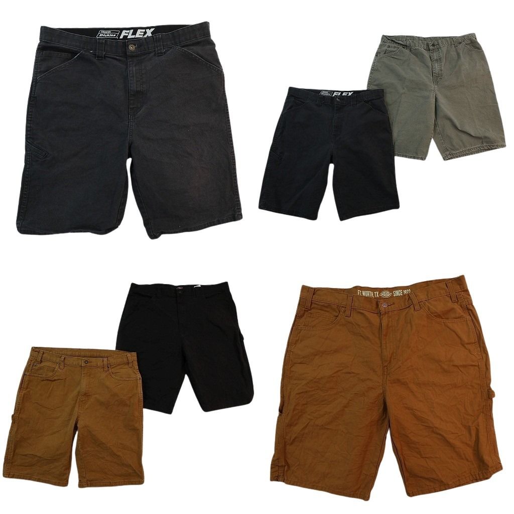 古着卸 まとめ売り ディッキーズ ダック地ショートパンツ 6枚セット ( メンズ 36 ) ペインター ブラック ブラウン 中古 古着 NE6259