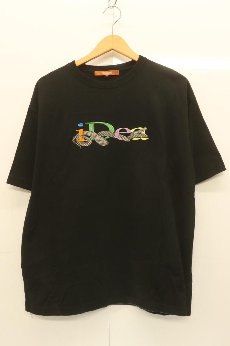 【中古】 IDEASWAM メンズTシャツ M OUROBOROS LOGO TEE IDEASWAM M 黒 ブラック 刺繍