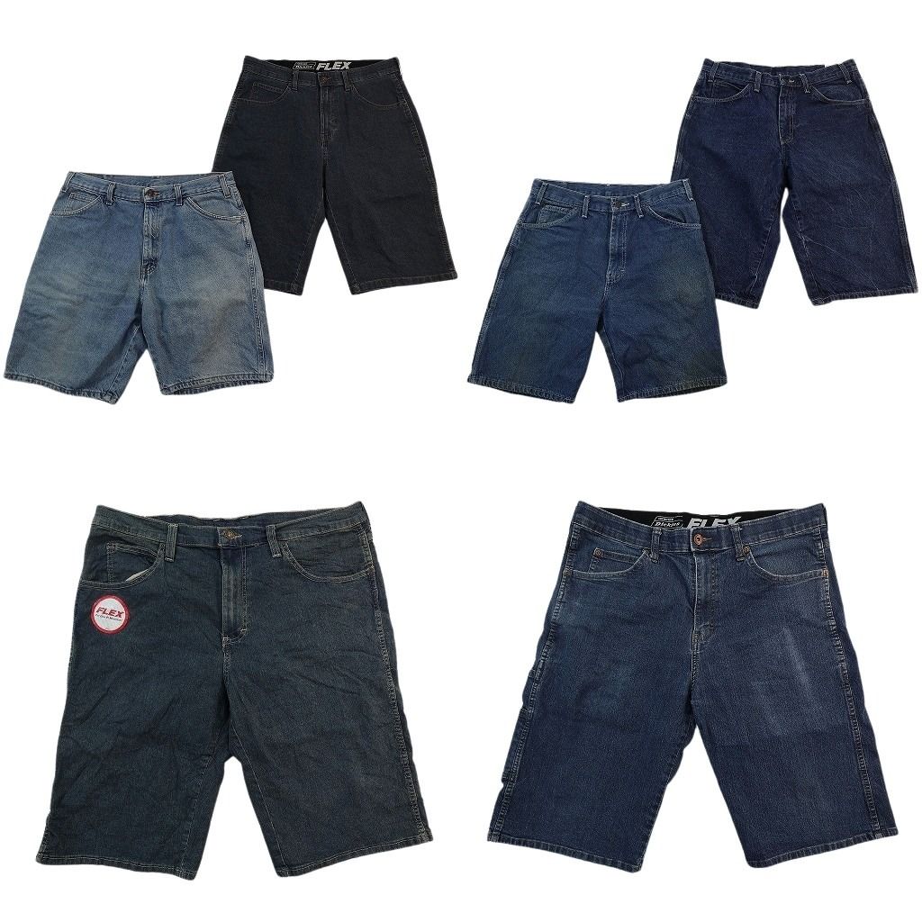 古着卸 まとめ売り ディッキーズ デニム ショートパンツ 6枚セット ( メンズ 32/34 ) ペインター インディゴブルー 中古 古着 NE6293 8,284円