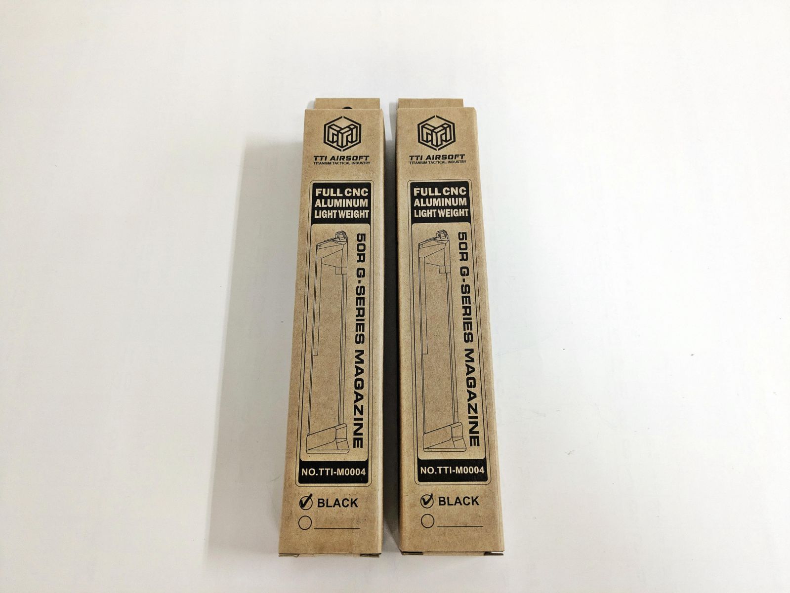 【未使用品　2点セット】TTI Airsoft 50連 CNCアルミマガジン 東京マルイ/WE/VFC Glock GBBシリーズ対応　TTI-M0004　2点セット　830