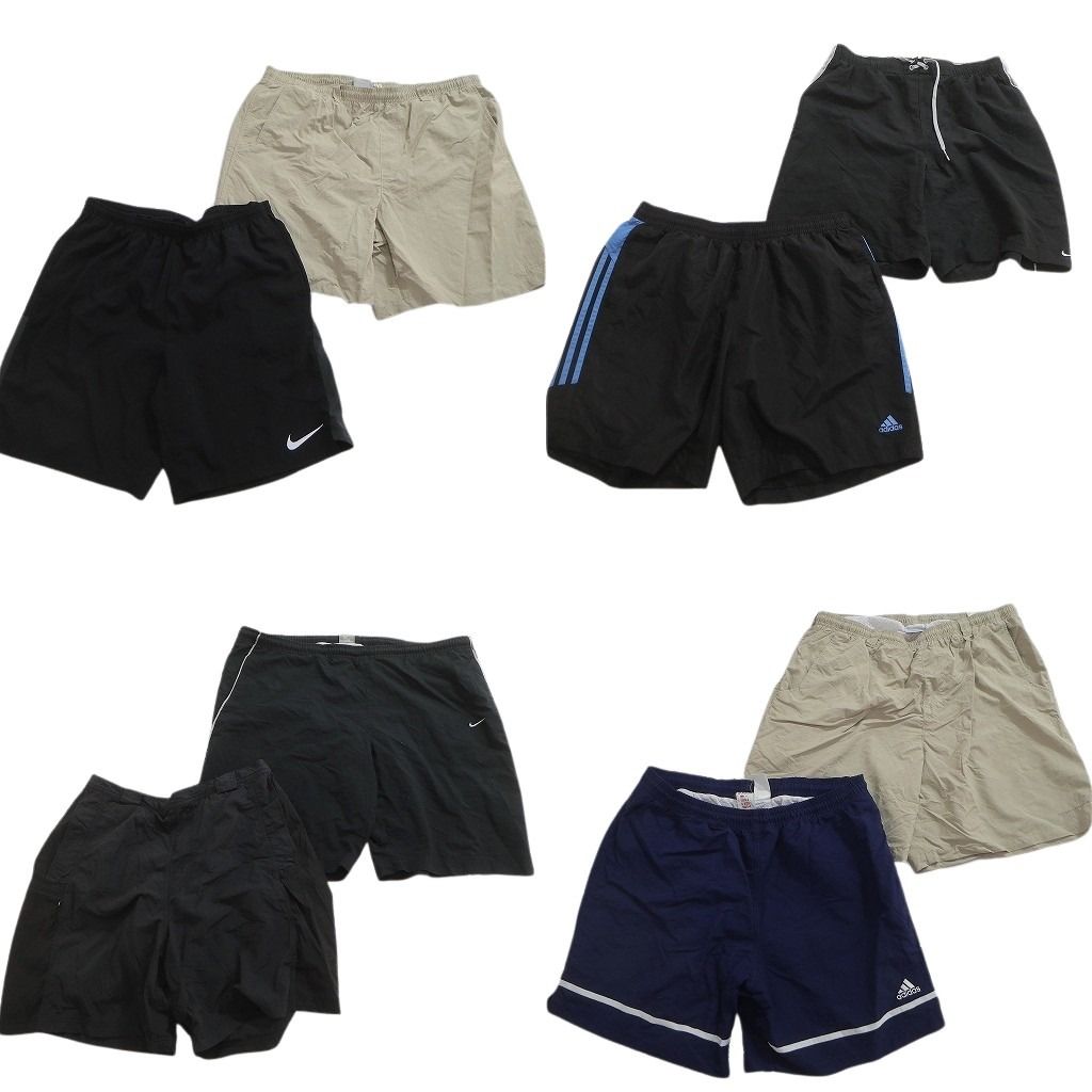 古着卸 まとめ売り ブランドMIX スイムショートパンツ 8枚セット ( メンズ XL/2XL ) ナイキ アディダス コロンビア 中古 古着 NE6312
