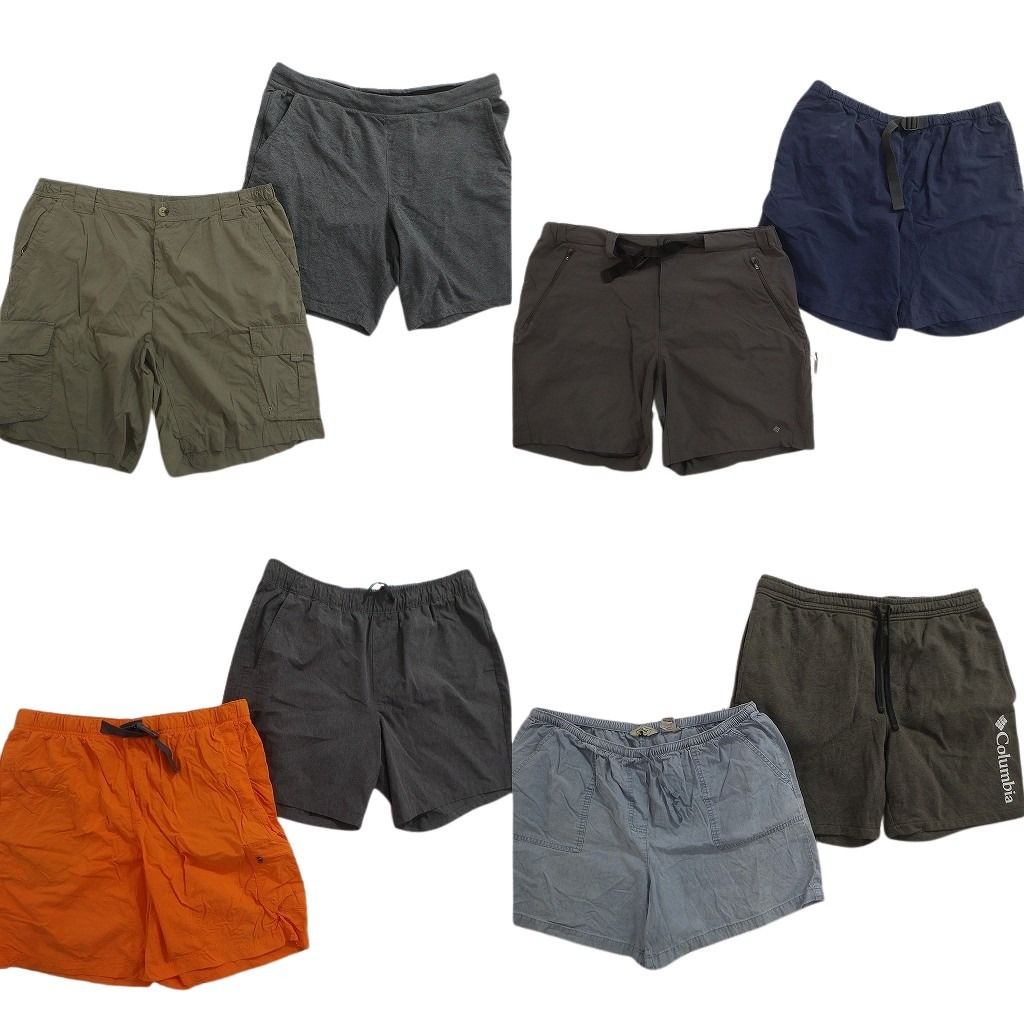 古着卸 まとめ売り アウトドアブランドMIX ショートパンツ 8枚セット ( メンズ XL ) コロンビア エルエルビーン 中古 古着 NE6341