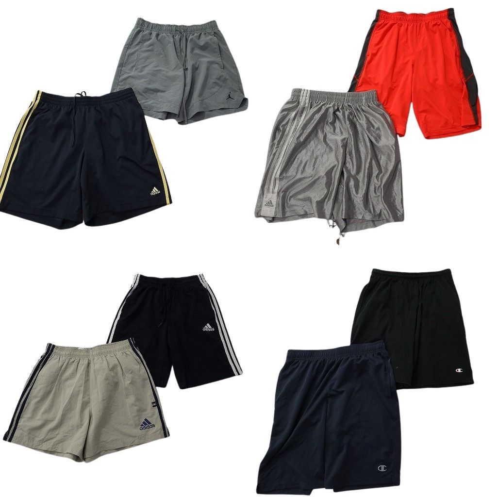 古着卸 まとめ売り スポーツブランドMIX ショートパンツ 8枚セット ( メンズ M ) ジョーダン アディダス チャンピオン 中古 古着 NE6362