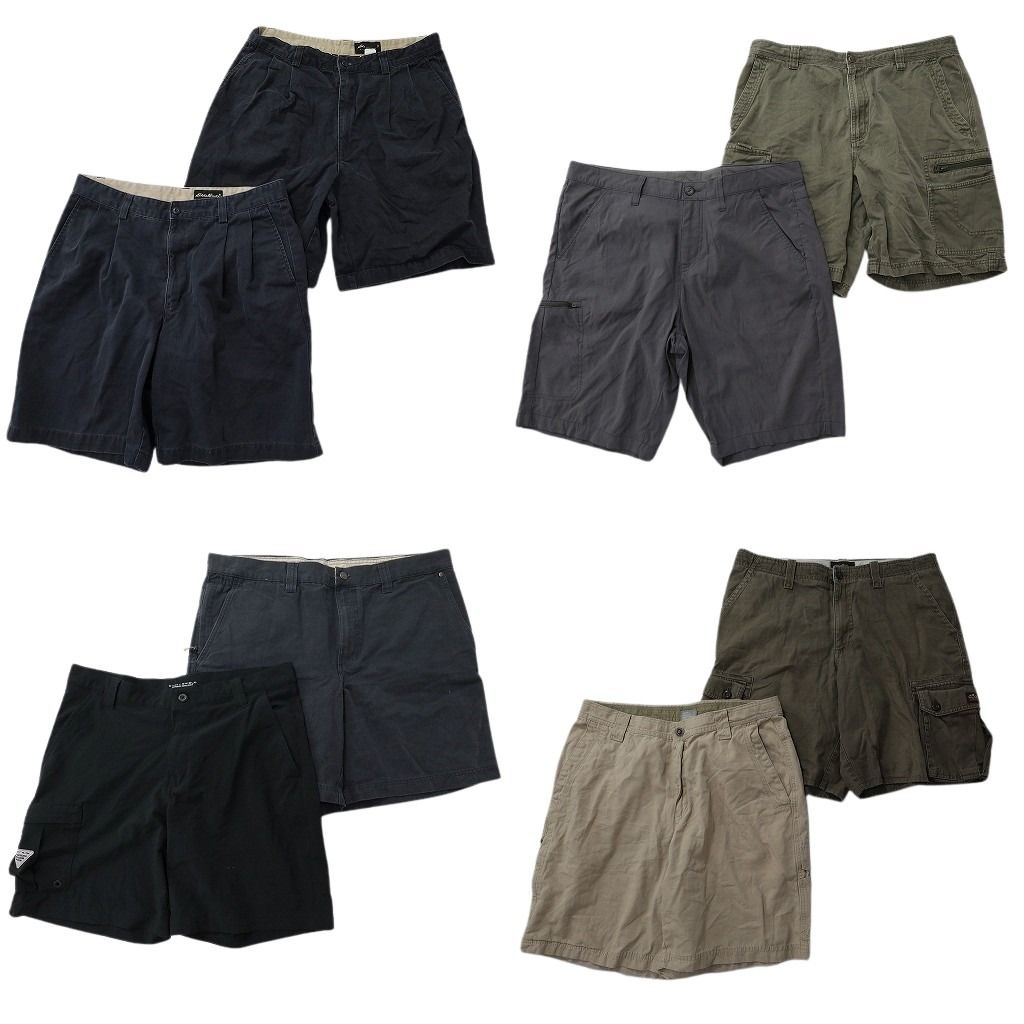 古着卸 まとめ売り アウトドアブランドMIX ショートパンツ 8枚セット ( メンズ 34/35 ) コロンビア エディーバウアー 中古 古着 NE6374