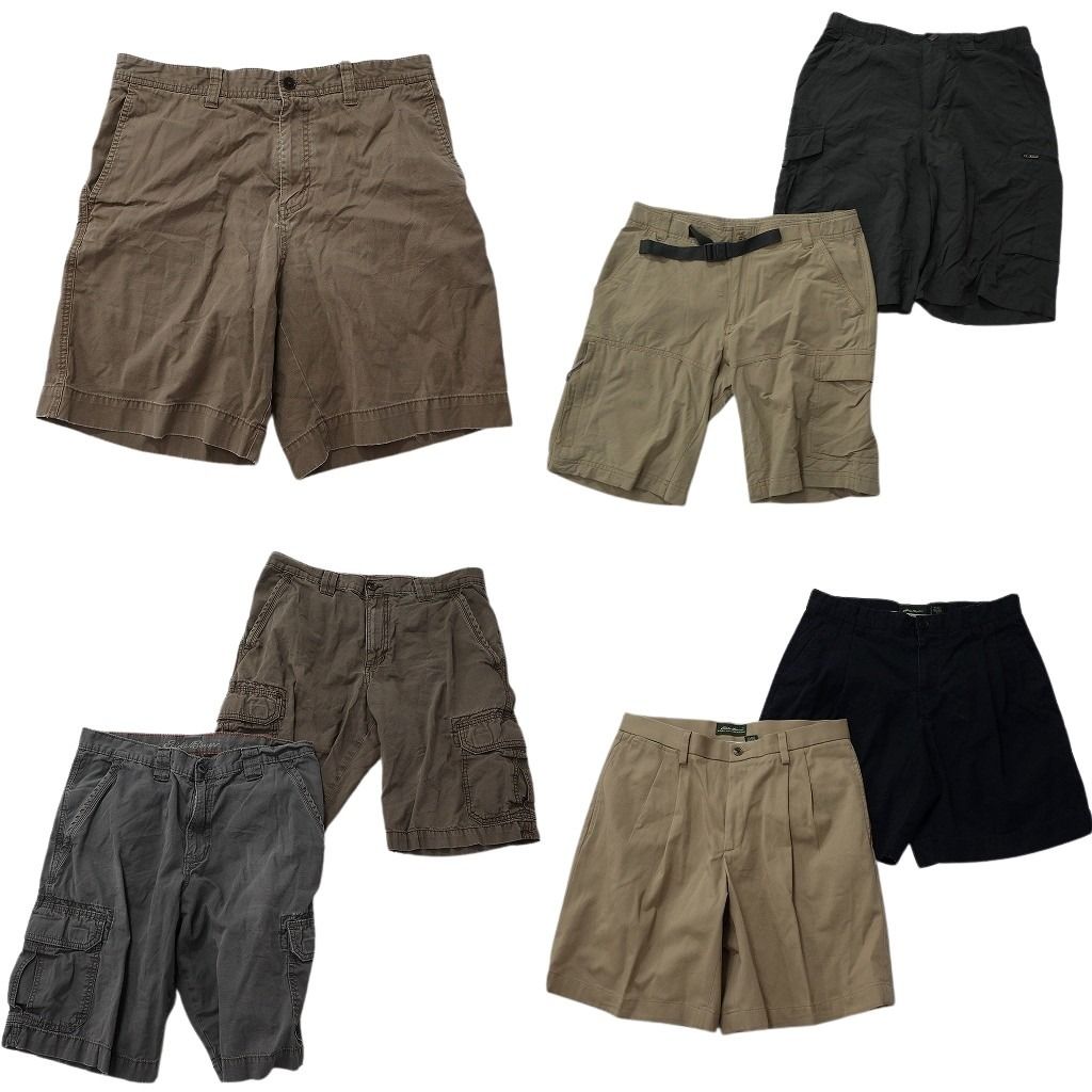 古着卸 まとめ売り アウトドアブランドMIX ショートパンツ 7枚セット ( メンズ 32/33 ) コロンビア エディーバウアー 中古 古着 NE6378
