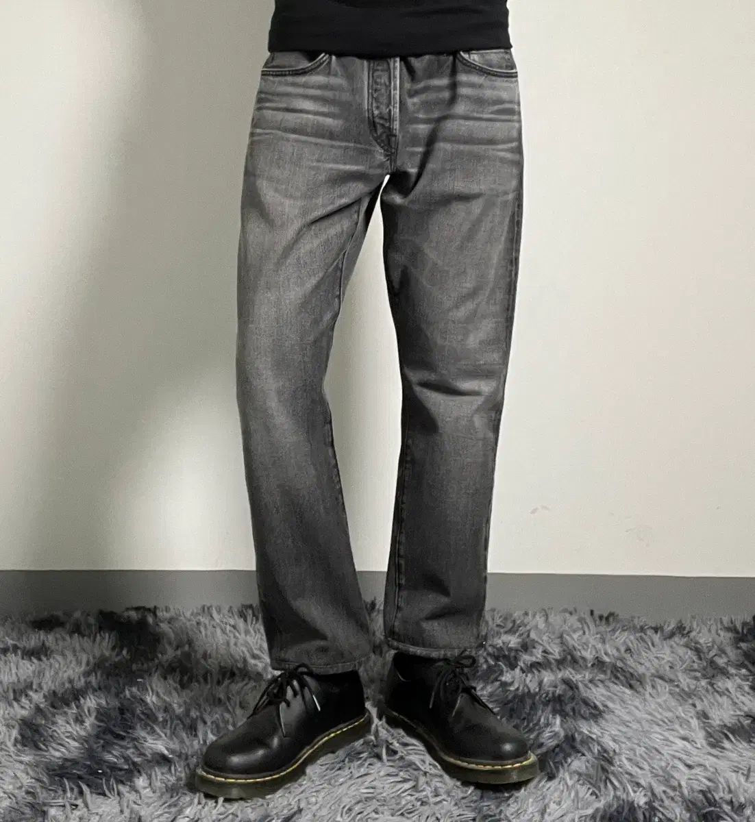 TOM FORD トムフォード スリムフィット ブラック グレー ウォッシュ デニム パンツ 36
