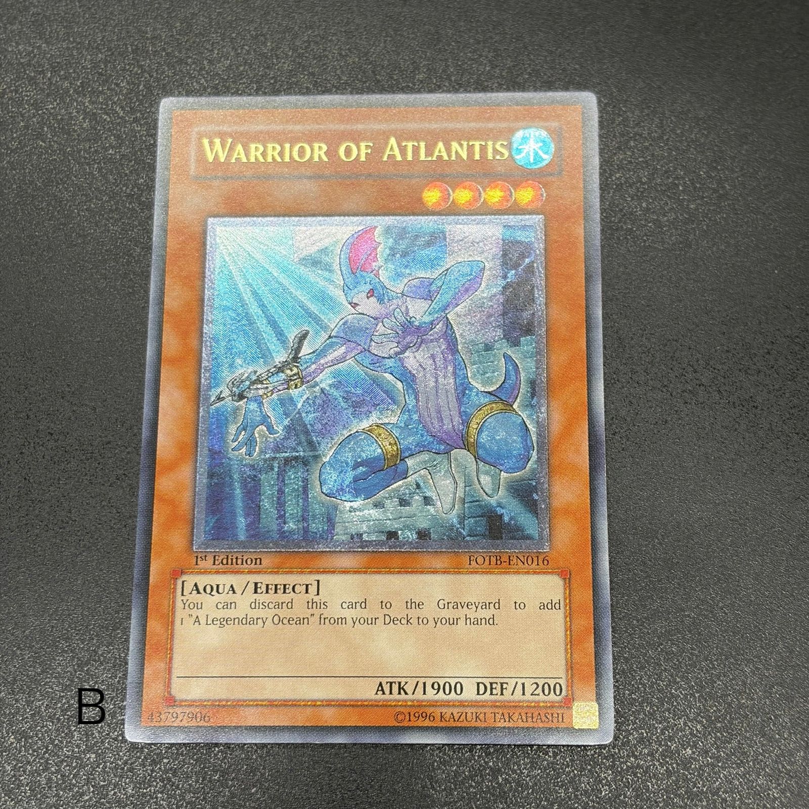 遊戯王　アトランティスの戦士　英語版1stレリーフ 3枚セット 遊戯王 アトランティスの戦士/レリーフ/英語/1st/北米版 B - メルカリ