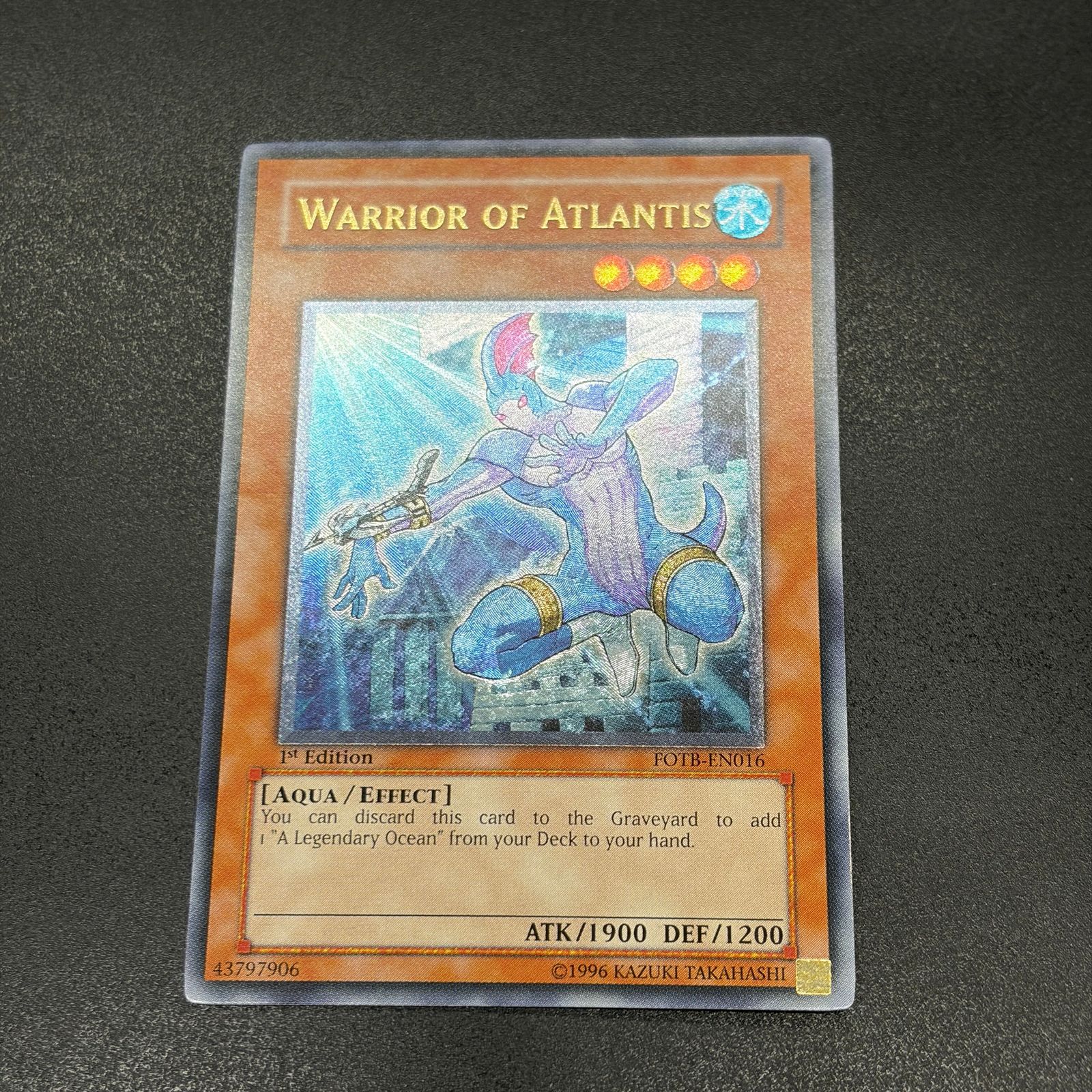 遊戯王　アトランティスの戦士/レリーフ/英語/1st/北米版 A
