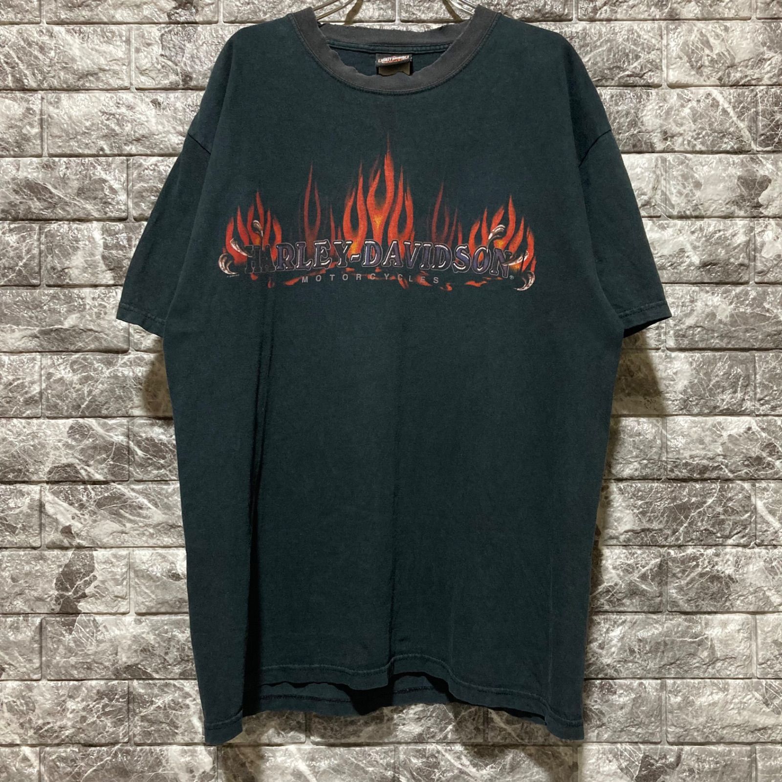 HARLEY DAVIDSON Tシャツ USA製 ハーレーダビッドソン 炎 COLORADO
