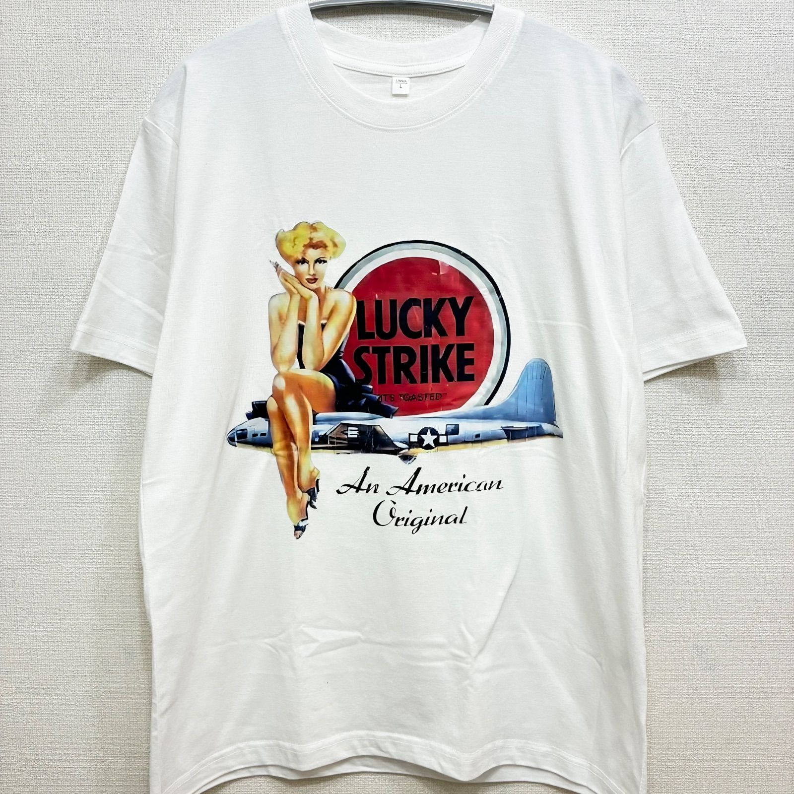 新品 タバコ ラッキーストライク LUCKY STRIKE ピンナップガール T