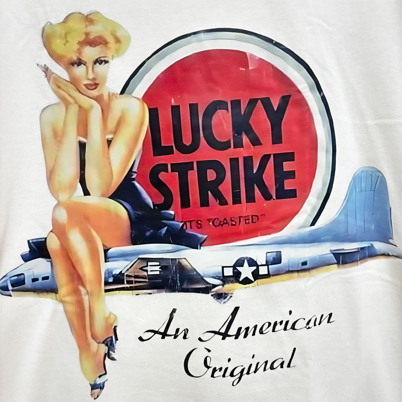 LUCKY STRIKE ラッキーストライク　ピンナップガール　ホワイト　 XL 新品 タバコ ラッキーストライク LUCKY STRIKE ピンナップガール T