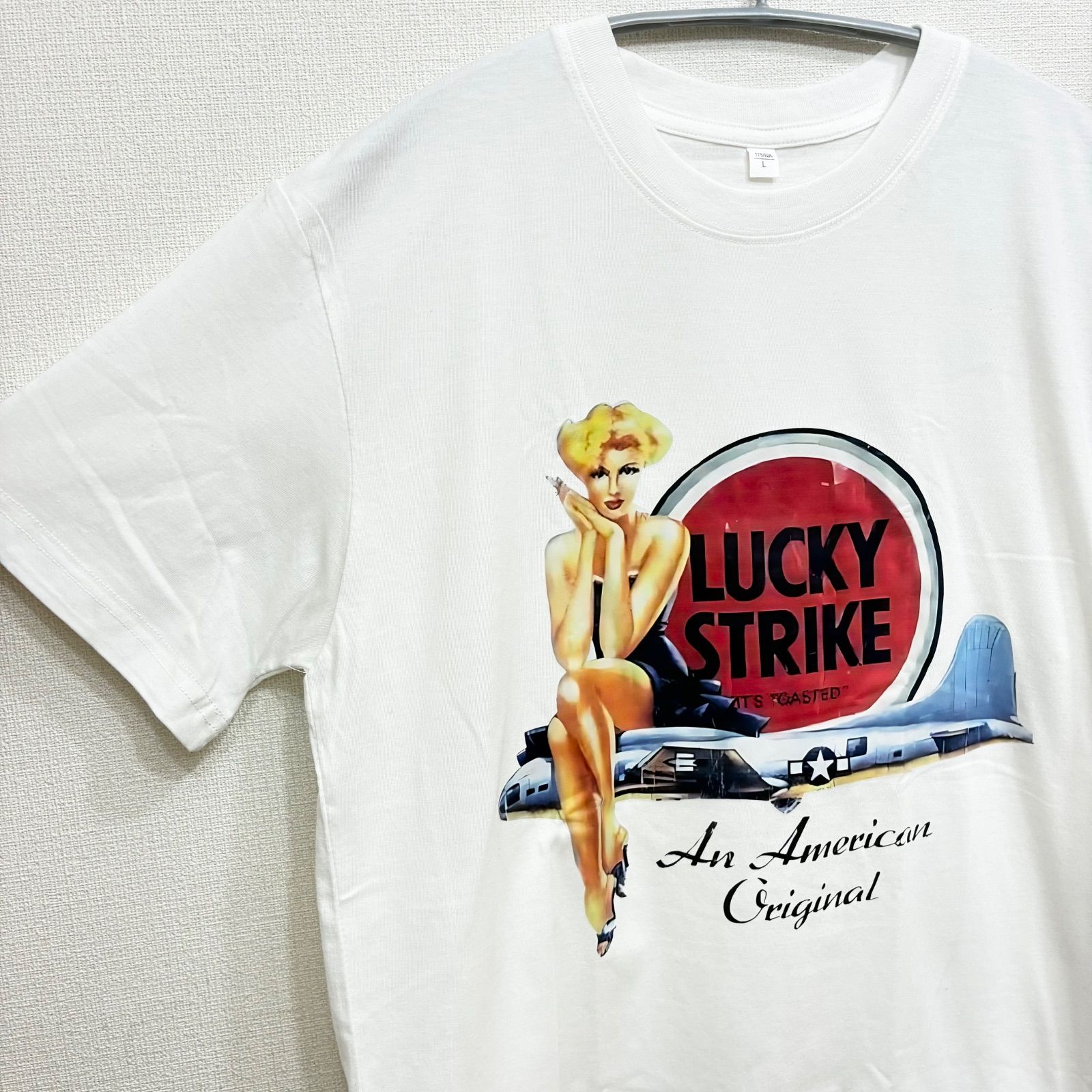 新品 タバコ ラッキーストライク LUCKY STRIKE ピンナップガール T