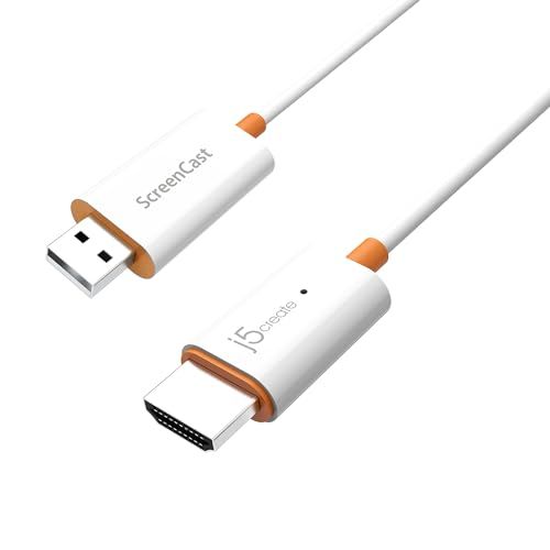 j5create ワイヤレス HDMI 無線 受信機 送信機不要 iPhone17シリーズ Air 16e 対応 1080P 60Hz/2.4G/5G 低遅延 ミラー&拡張モード 設定不要 映像音声同時出力 Windows/Mac(Airpl 3d8ffb8e
