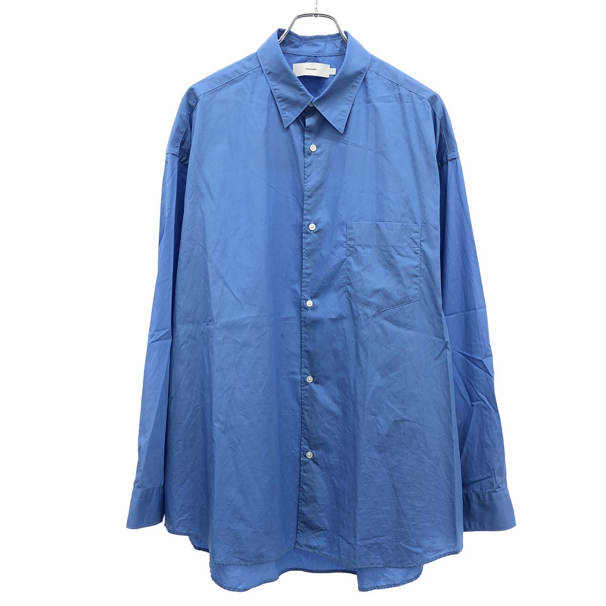 Graphpaper グラフペーパー 25AW Broad L/S Oversized Regular Collar Shirt ブロードシャツ GM254-50018B ブルー 1