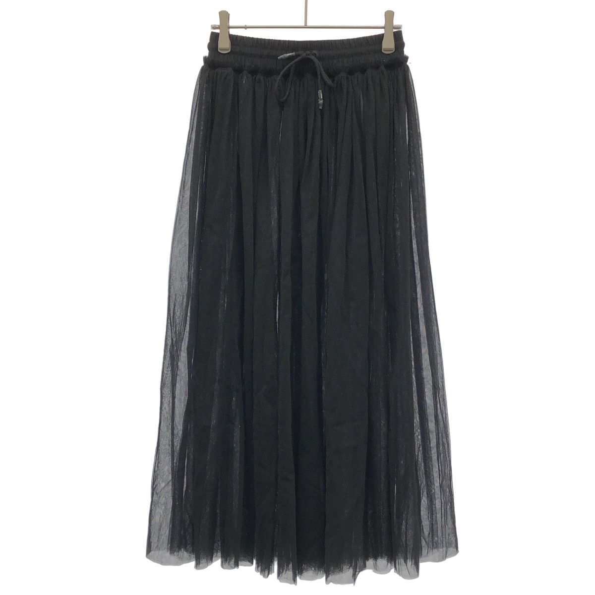 HYKE ハイク 22AW ギャザーチュールスカート 222-14130 ブラック 1