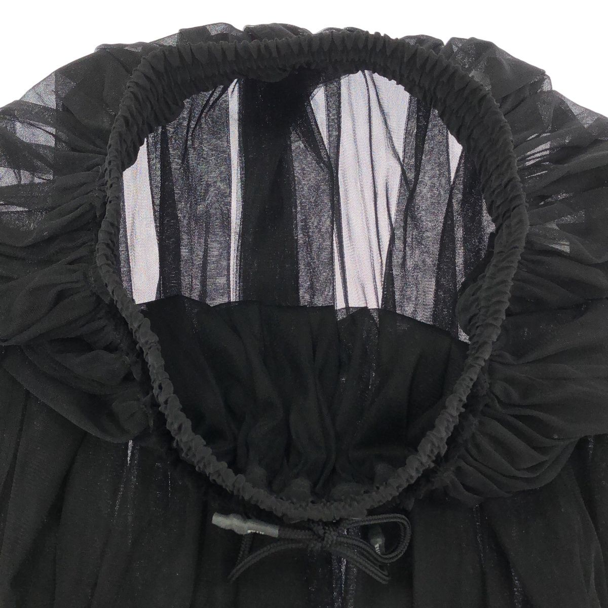 HYKE ハイク 22AW ギャザーチュールスカート 222-14130 ブラック 1