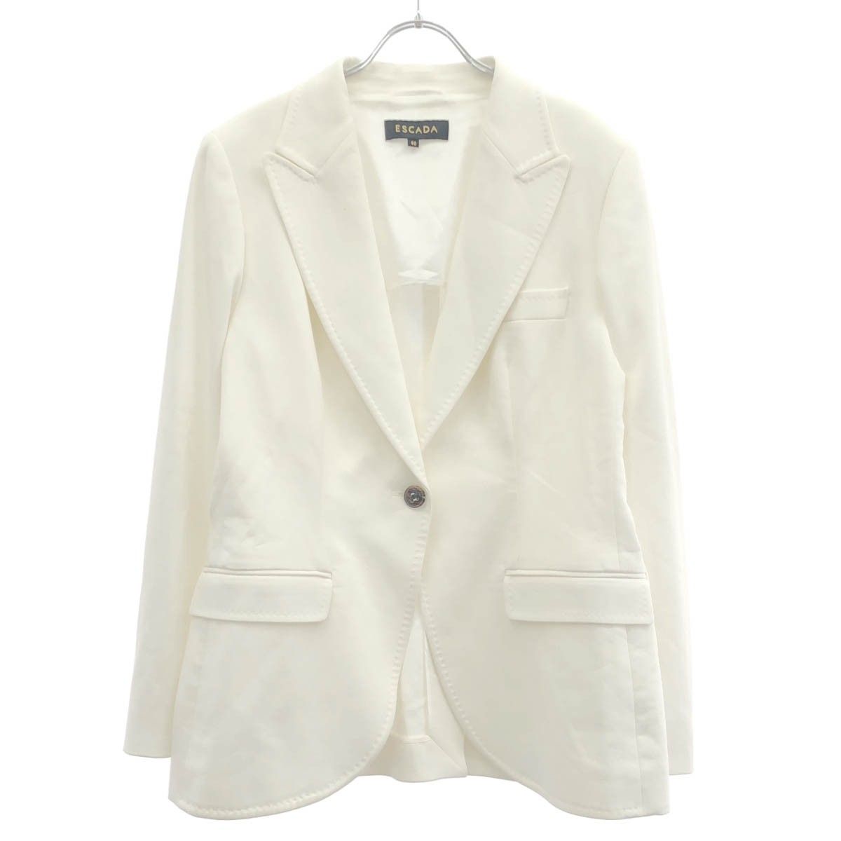 ESCADA エスカーダ 1Bテーラードジャケット 5005872 ホワイト 40