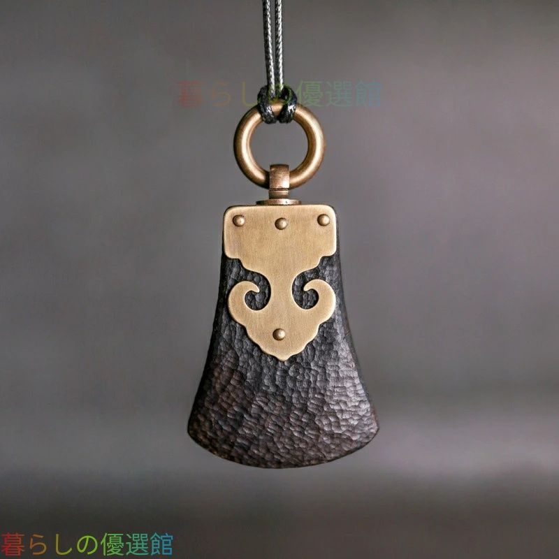 人気ギフト ハンドメイド 黒檀×真鍮 ハンドメイドペンダント ネックレス 民芸風 お守りモチーフ メンズ レディース ユニセックス ヴィンテージ調 和モダン 天然素材アクセサリー ギフトにもおすすめギフト プレゼント 記念日 お祝い SGP002