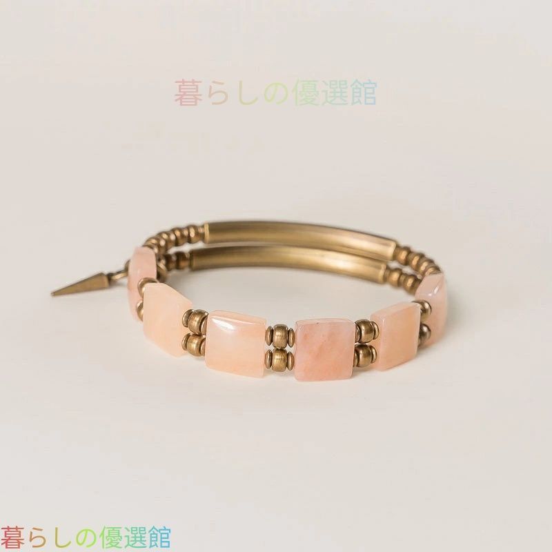 人気ギフト 手作りオレンジアベンチュリンの平打ちビーズブレスレット 果実のような温かな輝き ヴィンテージ風 シンプルデザイン 男女兼用 手作り ハンドメイド アクセサリー プレゼント おしゃれ 誕生日 ギフト 数量限定 SGP068