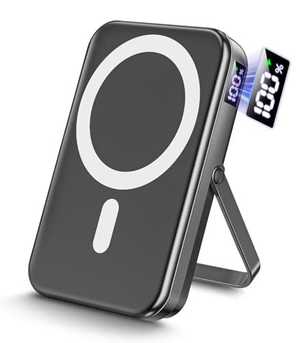 MagSafe対応 10000ｍAh 急速充電 3台同時充電可能 大容量 マグネット式 マグセーフ スマホ充電器 LCD電量残量表示 Type-C入力 ワイヤレス充電器 コンパクト 軽量 PSE認証済み iPhone/Android対応 機内 5315265b 6,223円